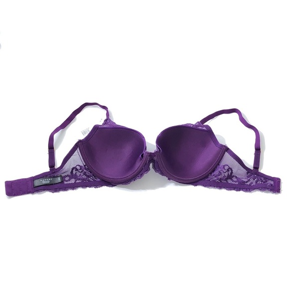 Natori Feathers Purple Lace Padded Underwire Contour Push Up Bra 32DD Nwt - Picture 5 of 8